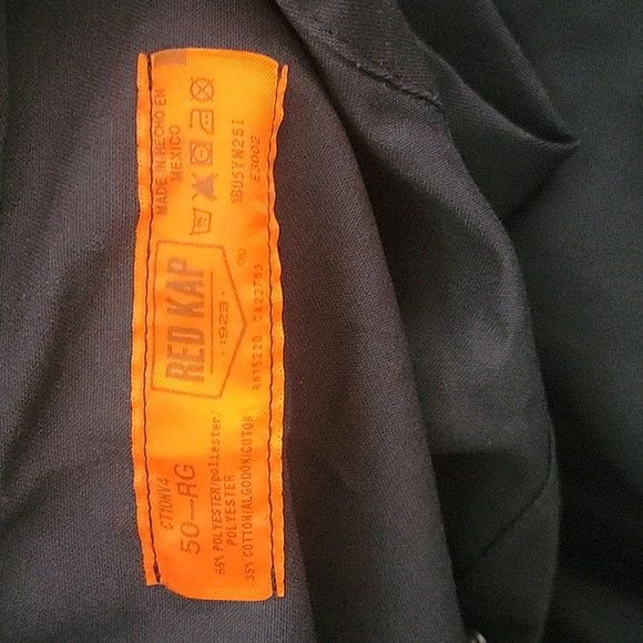 Red Cap Twill Action Back Coverall with Chest Pockets - Picture 5 of 6